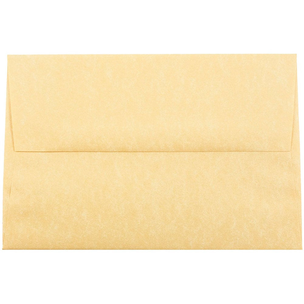 JAM PAPER AND ENVELOPE JAM Paper 16009  Booklet Invitation Envelopes, A8, Gummed Seal, 30% Recycled, Antique Gold, Pack Of 25