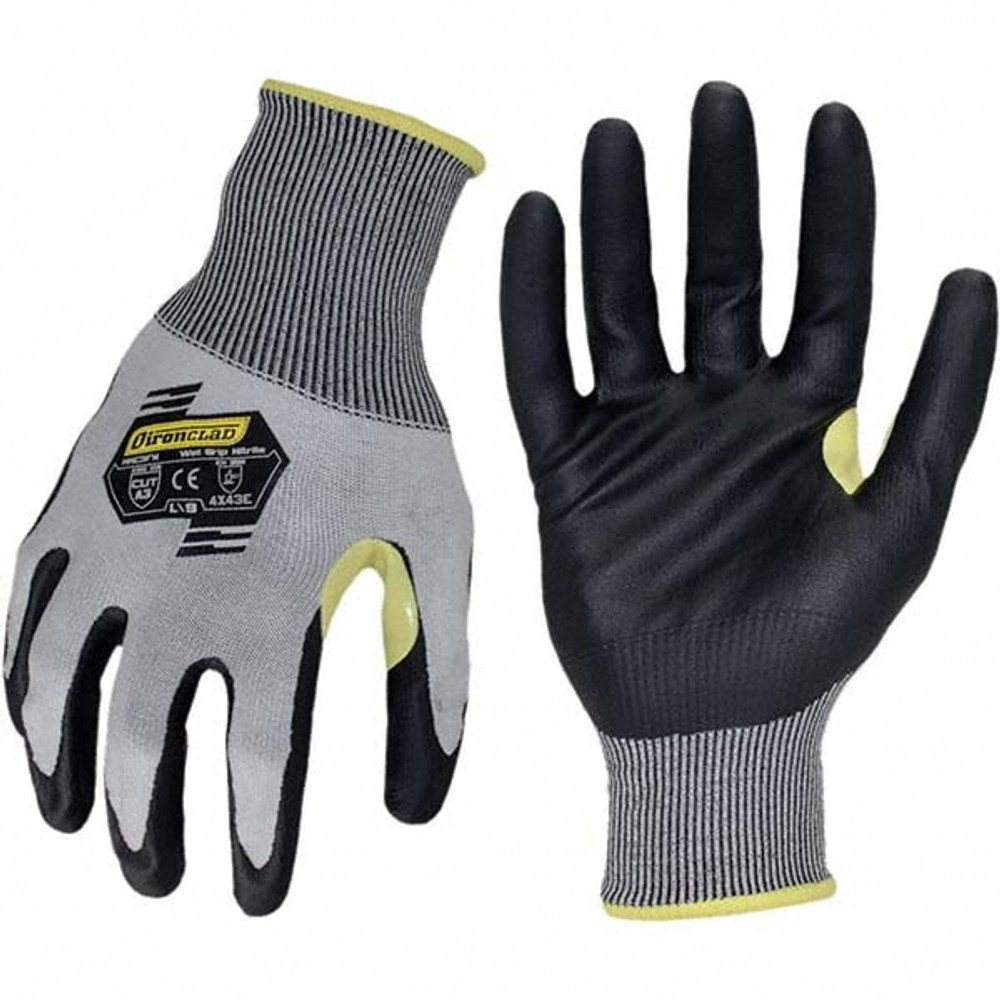 ironCLAD KKC3FN-03-M Cut-Resistant Gloves: Size Medium, ANSI Cut A3, ANSI Puncture 4, Foam Nitrile, Series KKC3FN