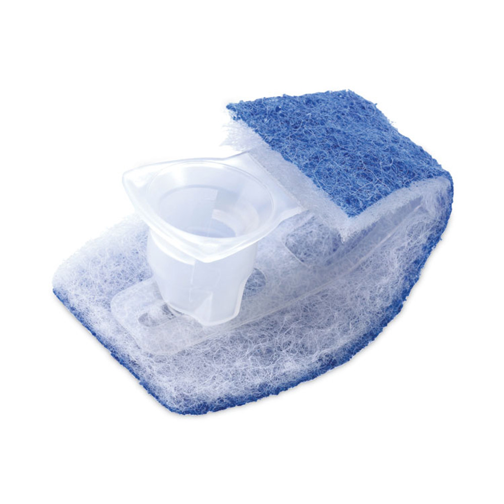 3M/COMMERCIAL TAPE DIV. Scotch-Brite® 558SK4NP Toilet Scrubber Starter Kit, 1 Handle and 5 Scrubbers, White/Blue