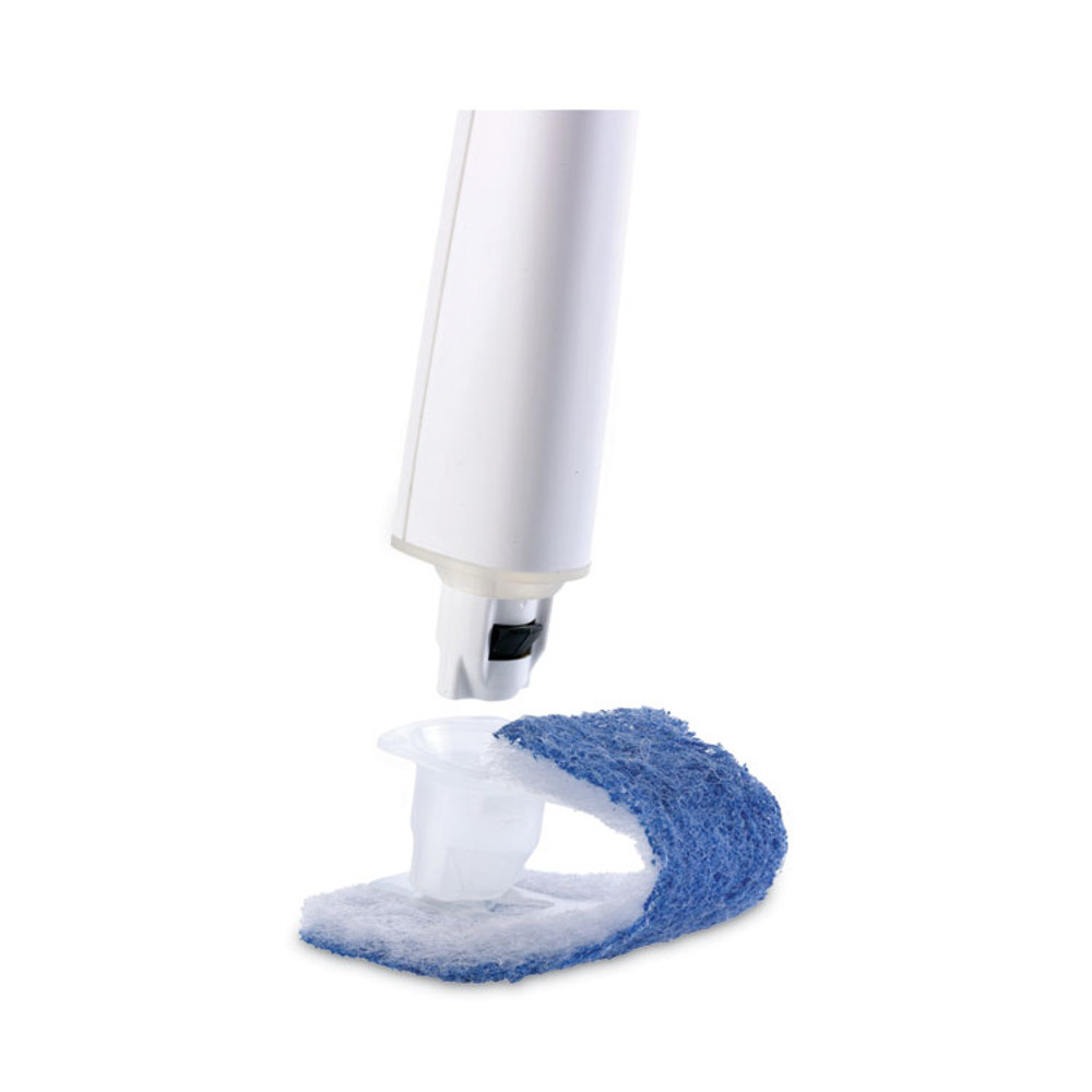 3M/COMMERCIAL TAPE DIV. Scotch-Brite® 558SK4NP Toilet Scrubber Starter Kit, 1 Handle and 5 Scrubbers, White/Blue