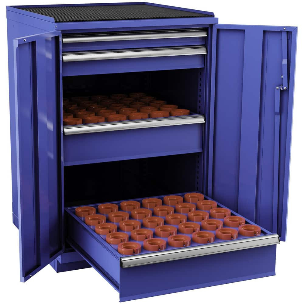 Champion Tool Storage S1800H63-BB CNC Storage Cabinets; Cabinet Type: Modular ; Taper Size: HSK63 ; Number Of Doors: 2.000 ; Number Of Drawers: 4.000 ; Color: Bright Blue ; Material: Steel