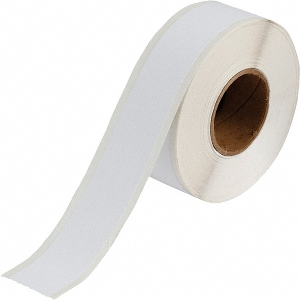 Brady 150021 Label Maker Label: White, Polyester, 100" OAL, 1-1/8" OAW, 1 Roll