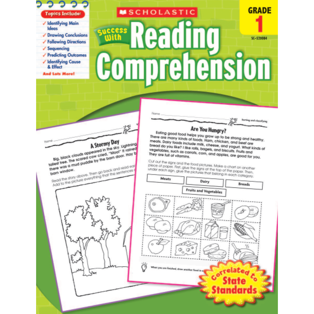 SCHOLASTIC INC Scholastic 9780545200844  Success With: Reading Comprehension Workbook, Grade 1