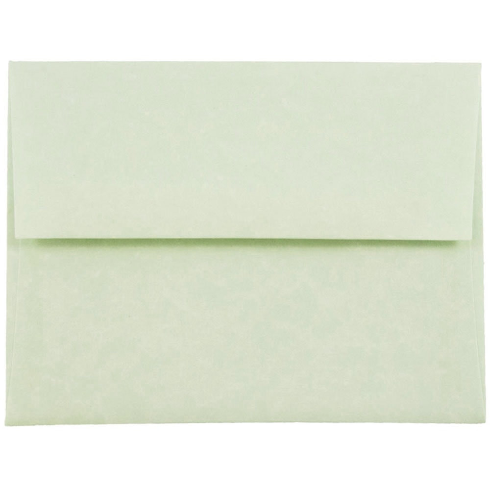 JAM PAPER AND ENVELOPE 75066 JAM Paper Booklet Invitation Envelopes, A2, Gummed Seal, 30% Recycled, Green, Pack Of 25