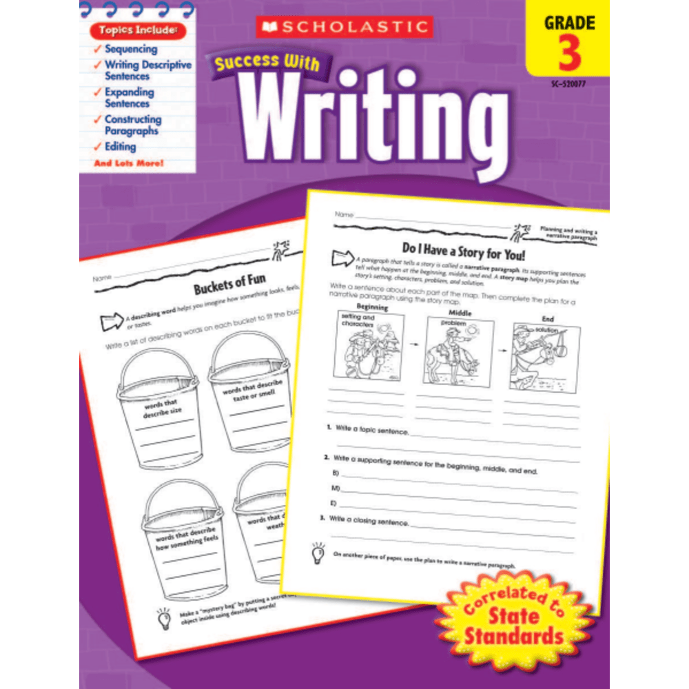 SCHOLASTIC INC 9780545200776 Scholastic Success With: Writing Workbook, Grade 3