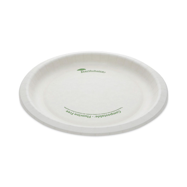 PACTIV EVERGREEN CORPORATION PSP09EC EarthChoice Pressware Compostable Dinnerware, Plate, Paper, 9" dia, White, 450/Carton