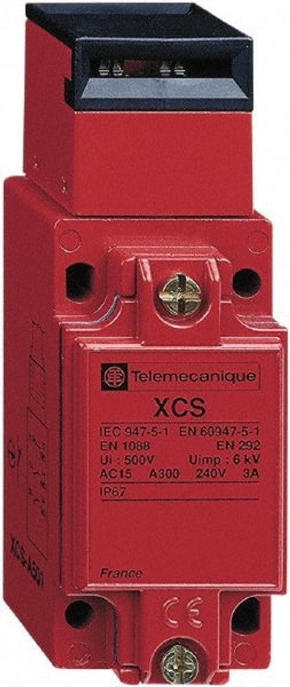 Telemecanique Sensors XCSA703 NO/2NC Configuration, Multiple Amp Level, Metal Key Safety Limit Switch