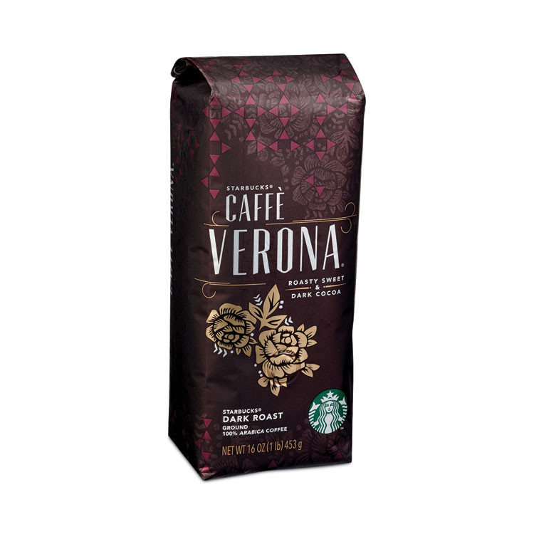 STARBUCKS COFFEE COMPANY 11018131CT Coffee, Caffe Verona, 1 lb Bag, 6/Carton