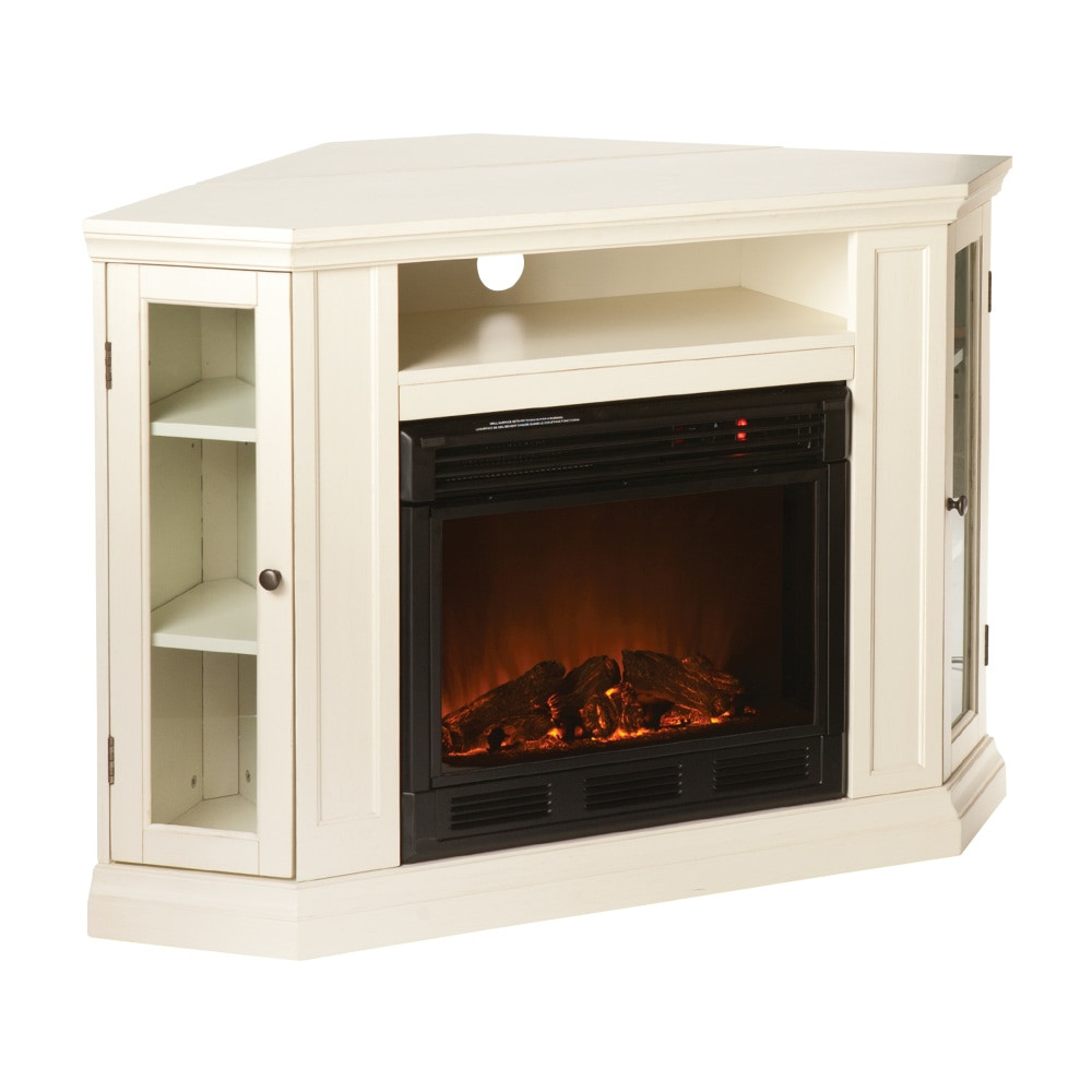 SOUTHERN ENTERPRISES, INC. SEI Furniture FE9314  Claremont Electric Fireplace Media Console, 32 1/4inH x 48inW x 27inD, Ivory