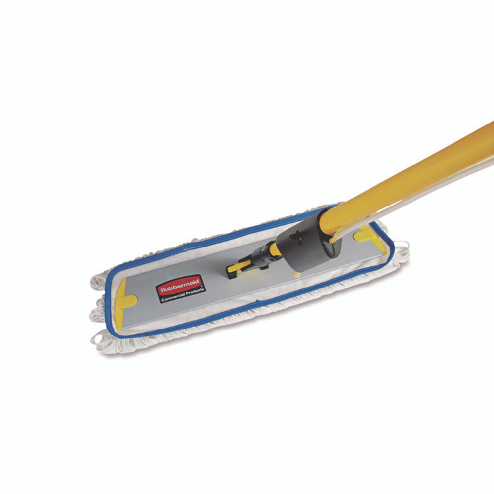 RUBBERMAID COMMERCIAL PROD. Q805CT Flow Flat Mop, Nylon, 18", White,