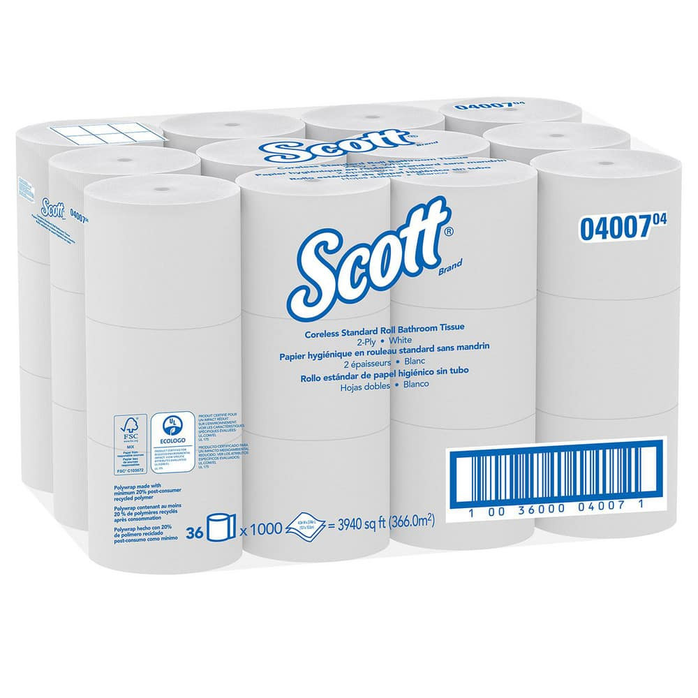 Scott 04007  Essential Coreless Toilet Paper (04007), 2-ply Standard Rolls