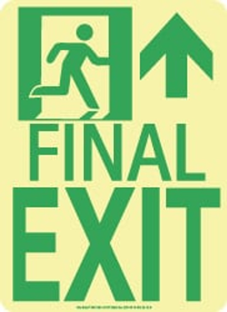 AccuformNMC 50F-3SN-R Exit Sign: "Final Exit"