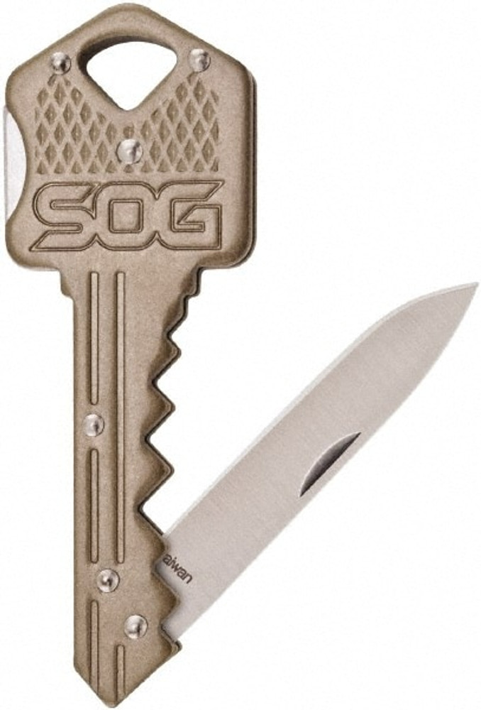 SOG Specialty Knives KEY102-CP 1-1/2" Blade, Straight Drop Point Folding Knife