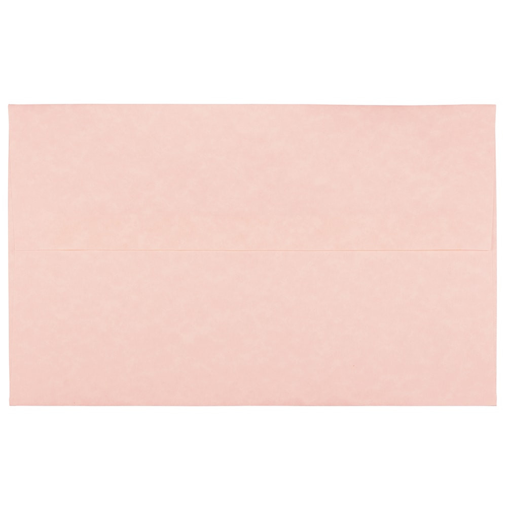 JAM PAPER AND ENVELOPE JAM Paper 97859  Parchment Booklet Invitation Envelopes, A10, Gummed Seal, 30% Recycled, Pink Ice, Pack Of 25