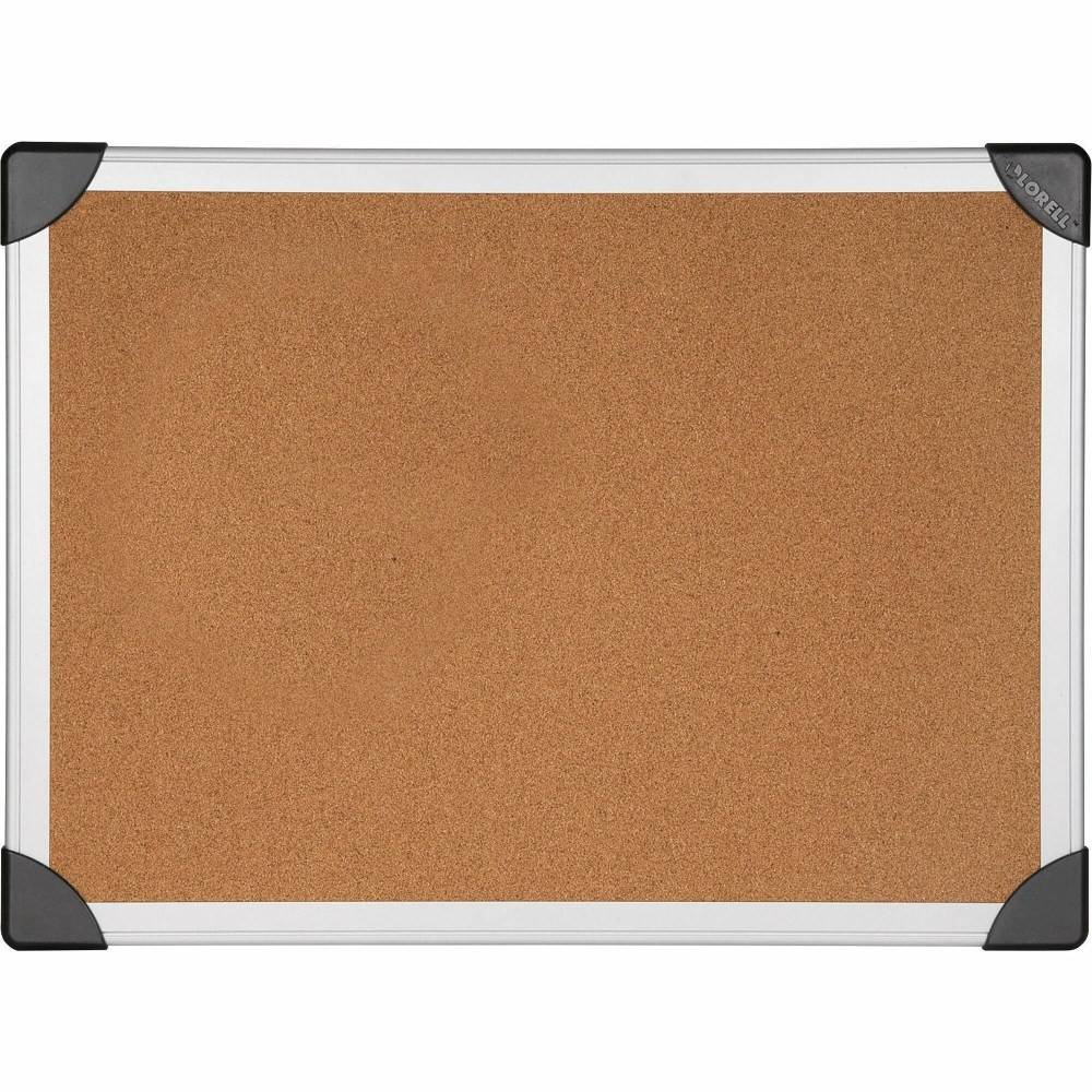 LORELL 19191  Mounting Cork Board, 24in x 36in, Aluminum Frame With Silver Finish