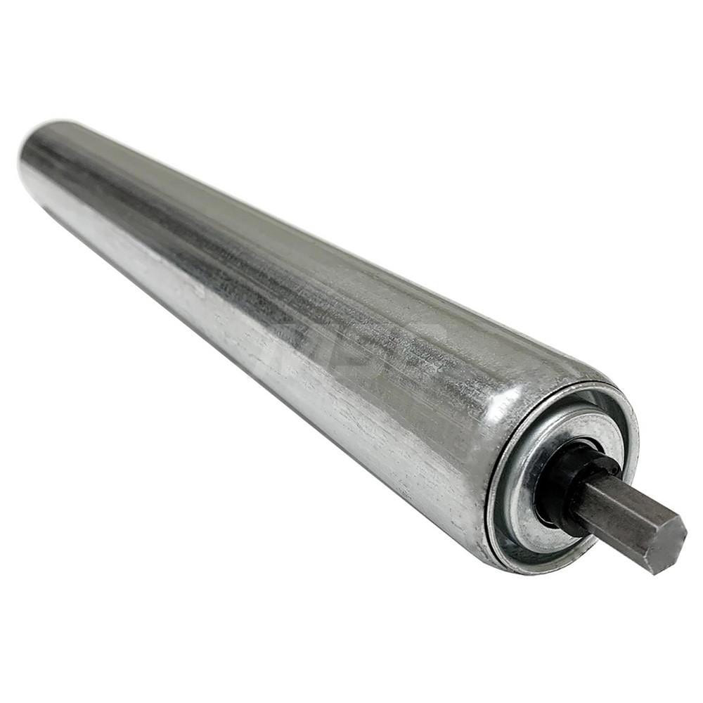 Ashland Conveyor 37947 Roller Skids; Roller Material: Galvanized Steel ; Load Capacity: 893 ; Color: Chrome ; Finish: Natural ; Compatible Surface Type: Smooth ; Roller Length: 12.8750in