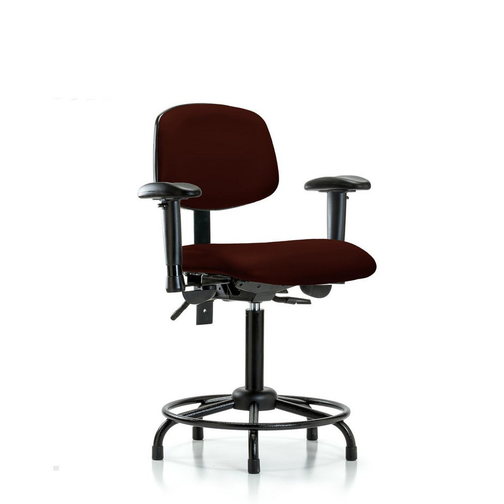 Blue Ridge Ergonomics MSC50598 Task Chair: Vinyl, Burgundy