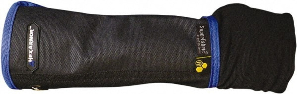 HexArmor. AG8TW-XXXL (12) Cut-Resistant Sleeves: Size 3XL, SuperFabric, Black & Gray, ANSI Cut A8, Abrasion 6, Puncture 2