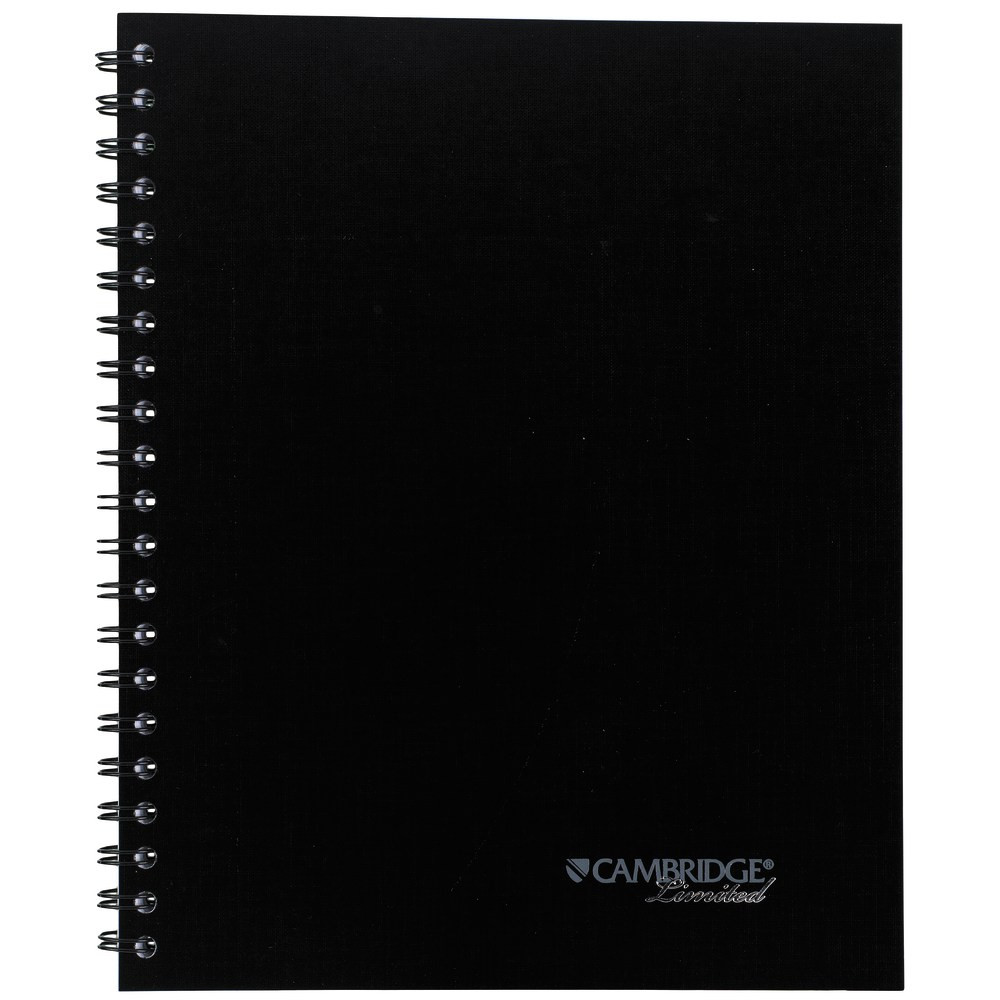 ACCO BRANDS USA, LLC Mead 06072  Cambridge Limited Quicknotes Notebook, 8 1/2in x 11in, College Ruled, 96 Sheets, Black
