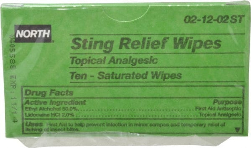 North 021202ST Pain Relief Wipe: Packet