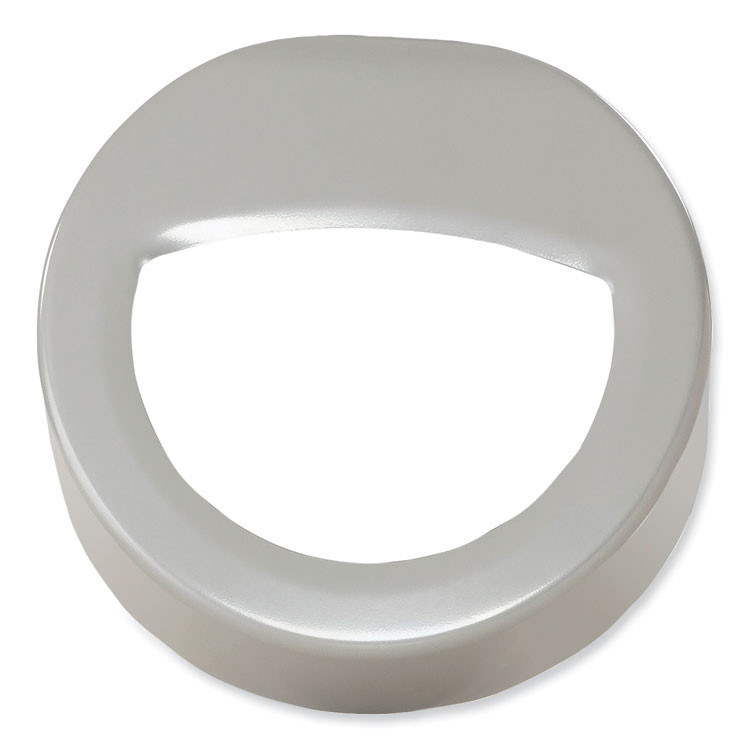 SAFCO PRODUCTS 9921SL Open Top Oval Waste Receptacle, 14 gal, Steel, Silver