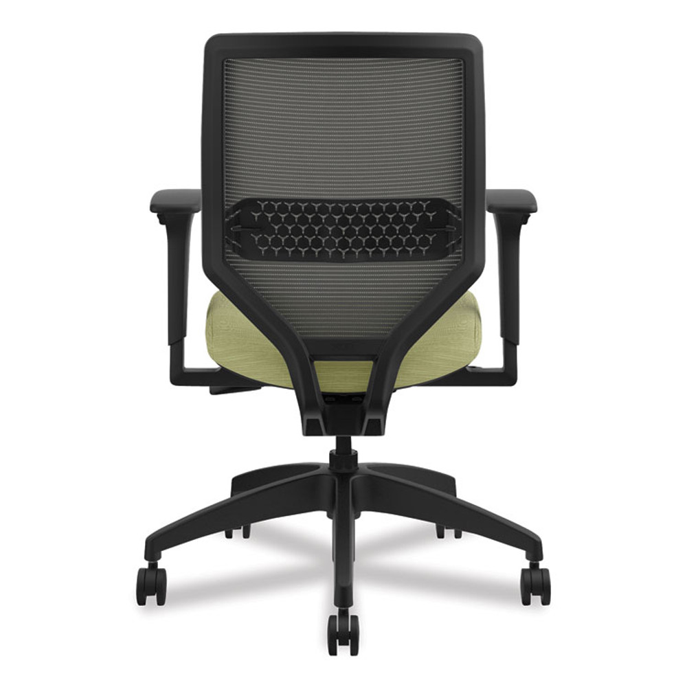 HON COMPANY SVM1ALICC82T Solve Series Mesh Back Task Chair, Supports Up to 300 lb, 18" to 23" Seat Height, Meadow Seat, Charcoal Back, Black Base