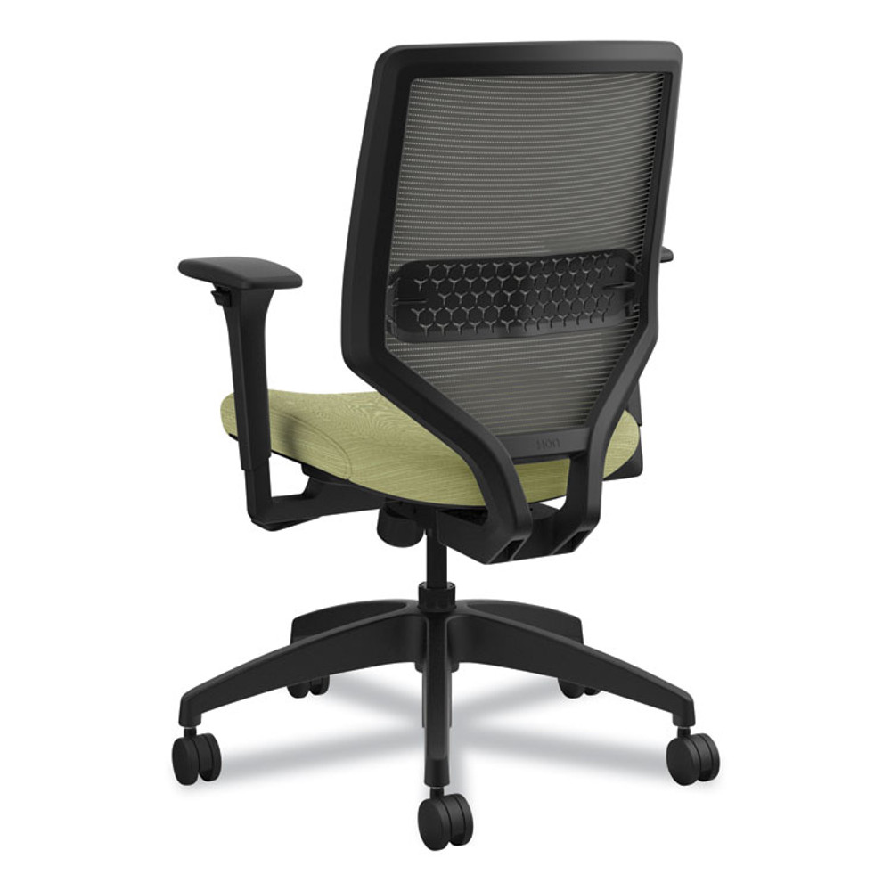 HON COMPANY SVM1ALICC82T Solve Series Mesh Back Task Chair, Supports Up to 300 lb, 18" to 23" Seat Height, Meadow Seat, Charcoal Back, Black Base