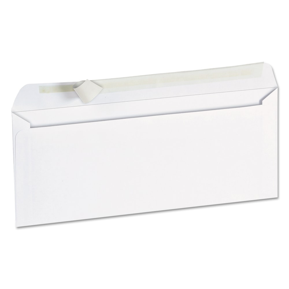 UNIVERSAL OFFICE PRODUCTS 36002 Universal #10 Business Envelopes, Peel Seal Strip Closure, White, Box Of 100