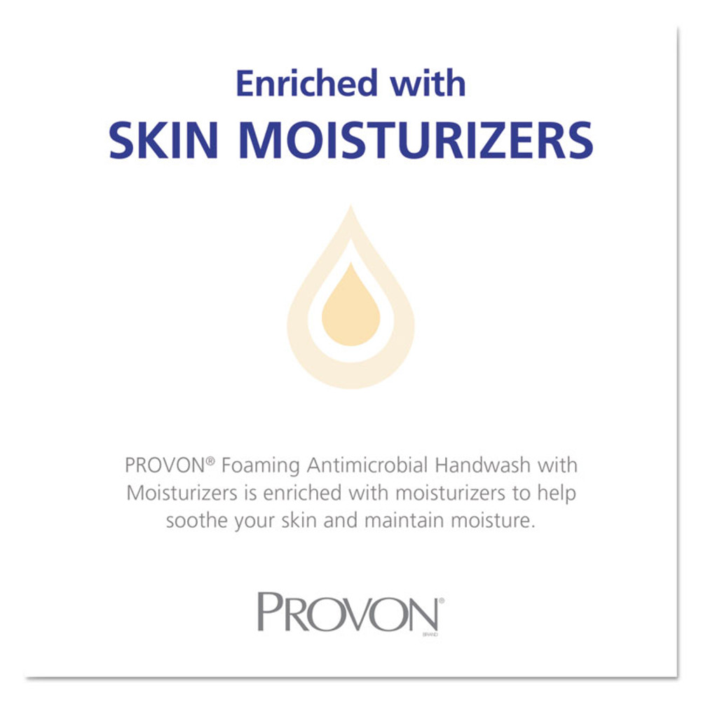 GO-JO INDUSTRIES PROVON® 518604EA Foaming Antimicrobial Handwash/Moisturizer Refill, For FMX-12 Dispenser, Light Floral Scent, 1,250 mL