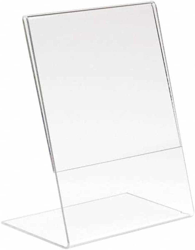 ECONOCO HP/CT57V-SB 5-1/2 Inch Wide x 7 Inch High Sign Compatibility, Acrylic Round Frame Counter Top Sign Holder