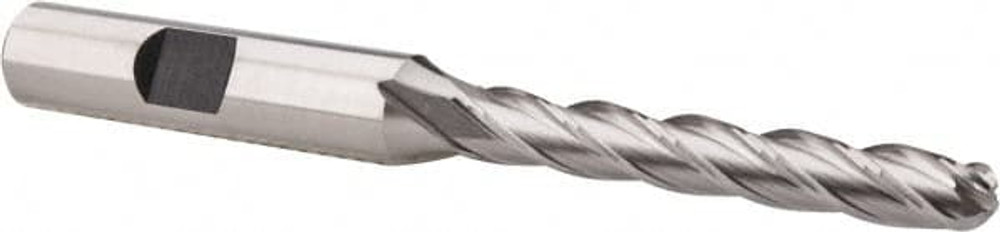 Hertel E299914035 Ball End Mill: 0.25" Dia, 1.75" LOC, 4 Flute, Cobalt