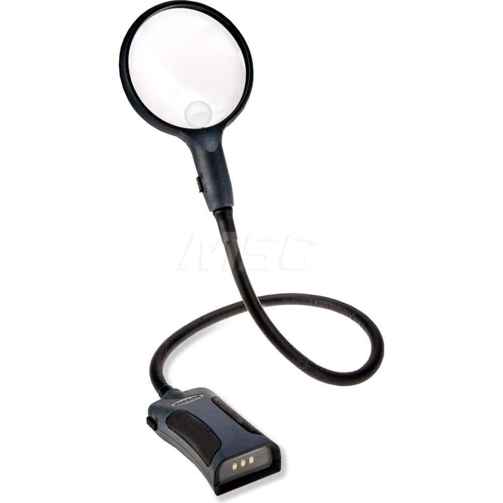 Carson Optical SM-22 Handheld Magnifiers; Mount Type: Stand ; Number Of Magnification Levels: 2 ; Maximum Magnification: 5x ; Focal Distance: 2.5in ; Lens Material: Glass ; Lens Diameter: 3.5 in