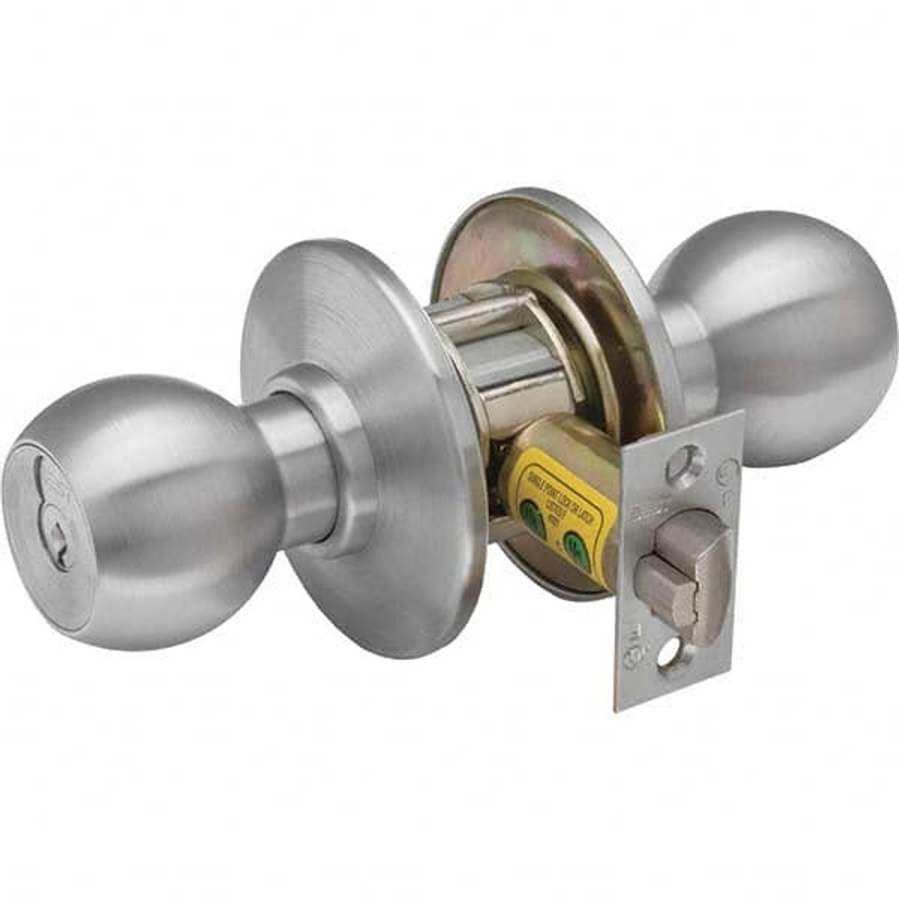 Best 8K30L4CSTK626 Knob Locksets; Cylinder Type: Keyless ; Type: Privacy ; Door Thickness: 1 3/8 - 2 ; Material: Brass ; Finish/Coating: Satin Chrome; Satin Chrome ; Compatible Door Thickness: 1 3/8 - 2