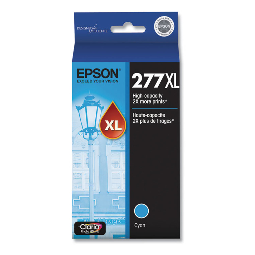 EPSON AMERICA, INC. T277XL220S T277XL220-S (277XL) Claria High-Yield Ink, 740 Page-Yield, Cyan