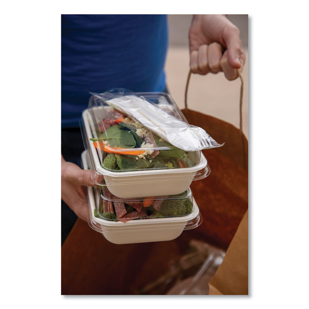 ECO-PRODUCTS,INC. EPSCRC16LID WorldView 100% Recycled Content Lid, 7.5 x 5 x 1.6, Clear, Plastic, 400/Carton