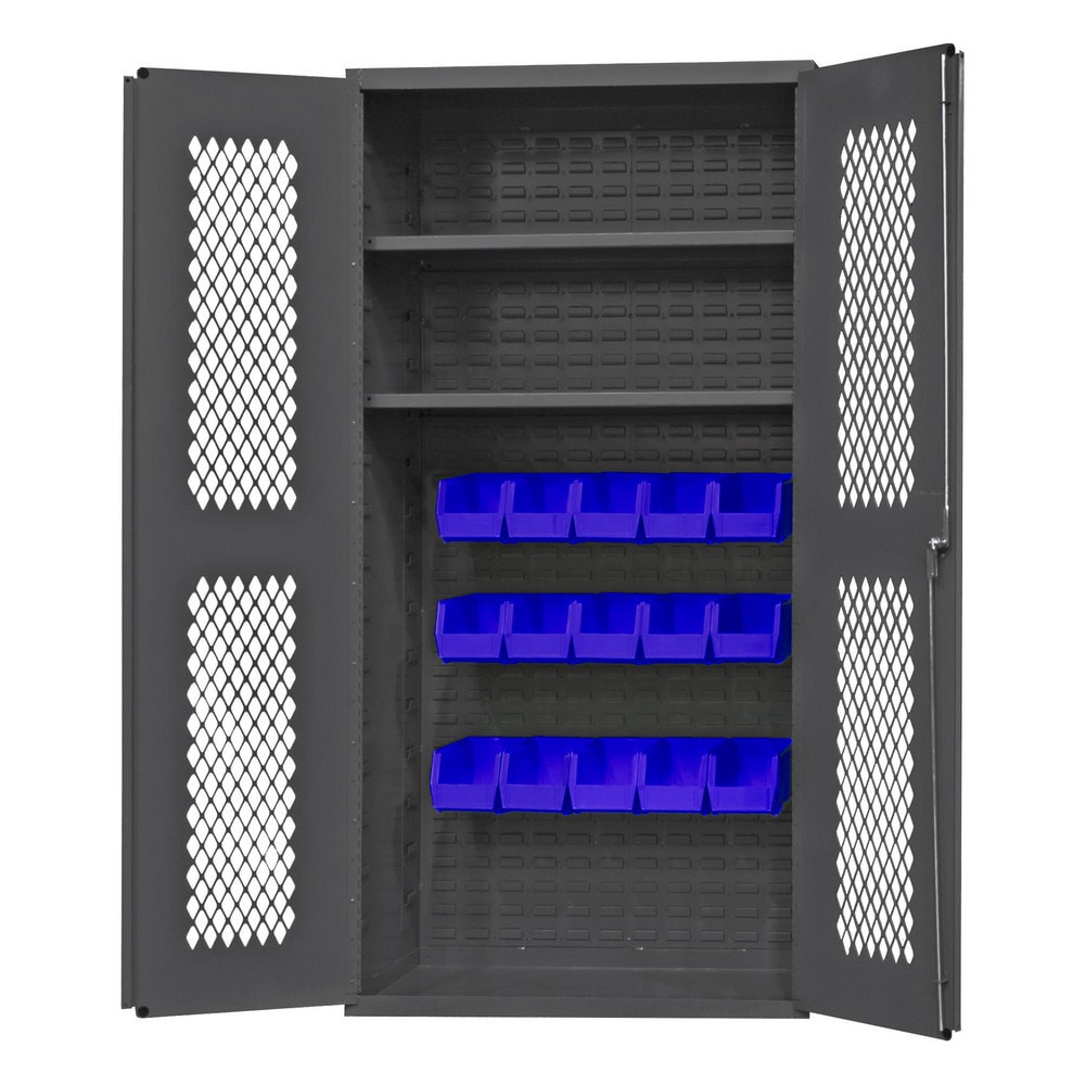 Durham EMDC36182S15B52 Bin Combination Lockable Storage & Welded Steel Storage Cabinet: 36" Wide, 18" Deep, 72" High