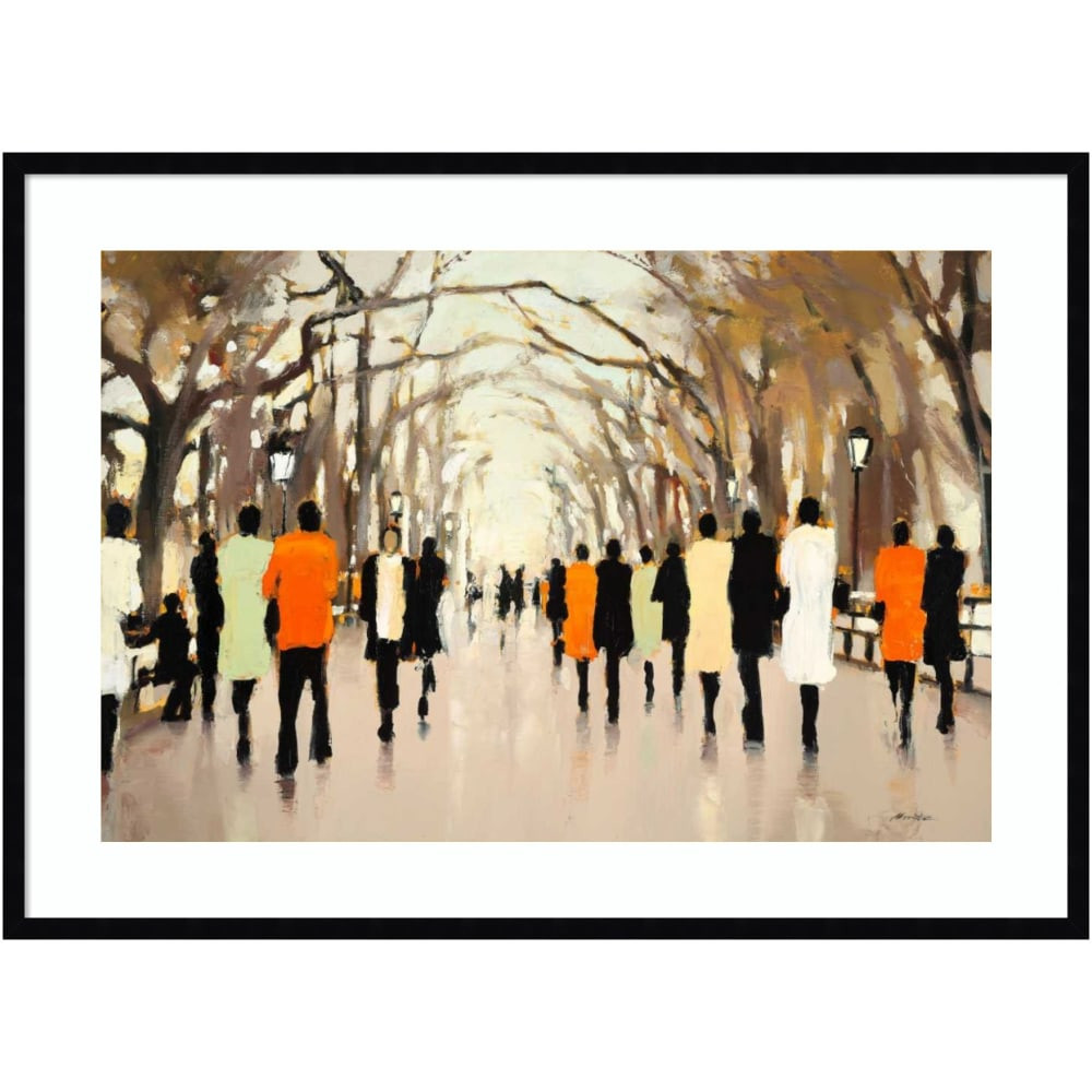 UNIEK INC. A42705530349 Amanti Art Poets Walk by Lorraine Christie Wood Framed Wall Art Print, 41inW x 30inH, Black