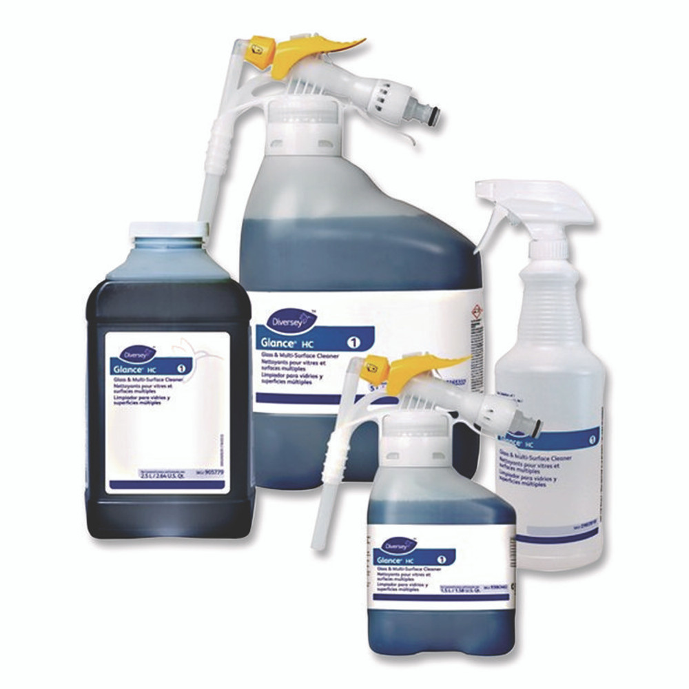 DIVERSEY D903918 Glance HC Glass and Multi-Surface Cleaner Empty Bottle, 32 oz, Clear