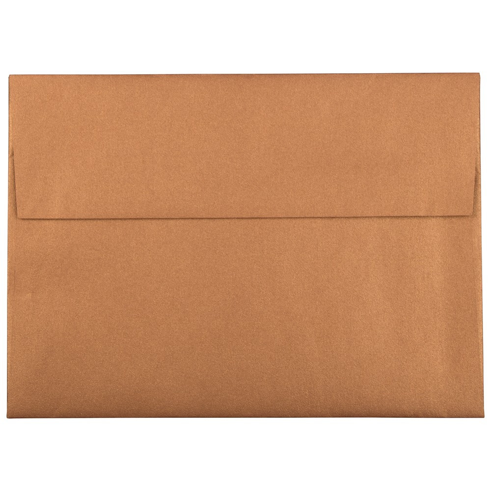 JAM PAPER AND ENVELOPE 900905026 JAM Paper Booklet Invitation Envelopes, A7, Gummed Seal, Copper, Pack Of 25