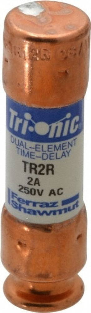 Ferraz Shawmut TR2R Cylindrical Time Delay Fuse: RK5, 2 A, 50.8 mm OAL, 14.4 mm Dia