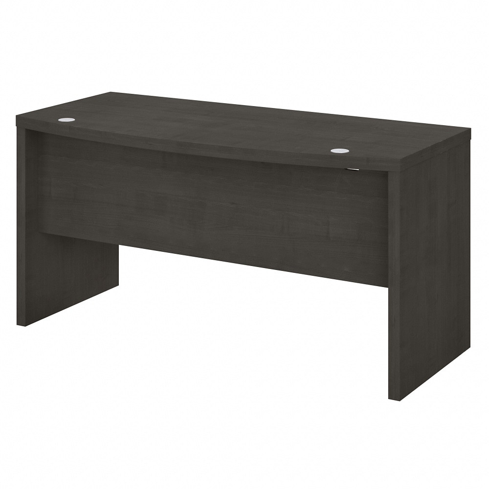 BUSH INDUSTRIES INC. Bush Business Furniture KI60305-03  Echo 60inW Bow-Front Computer Desk, Charcoal Maple, Standard Delivery