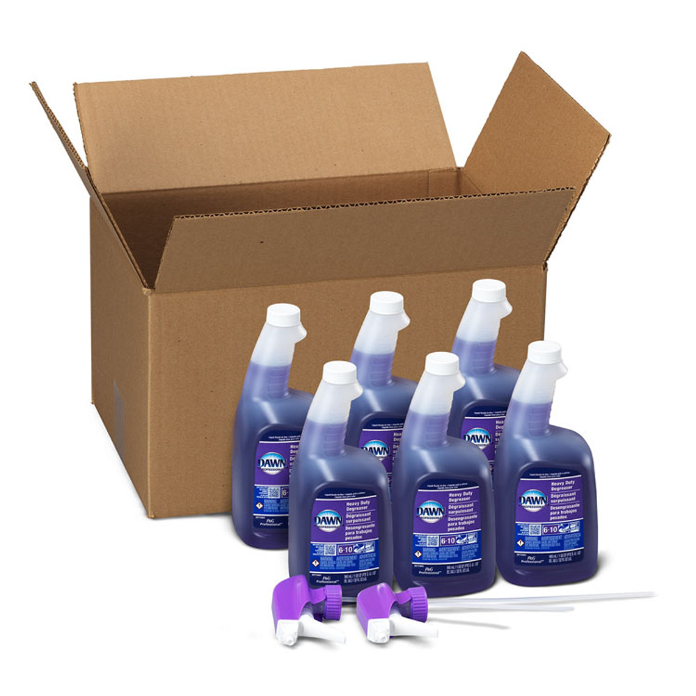 PROCTER & GAMBLE Dawn® Professional 04854 Heavy Duty Degreaser Spray, 32 oz Bottles, 6 Bottles and 2 Trigger Sprayers/Carton