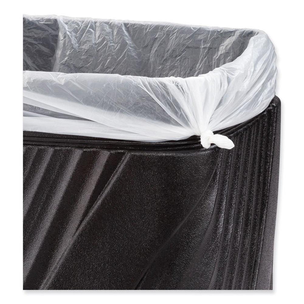 SAFCO PRODUCTS 9371BL Twist Waste Receptacle with Closed Top, 32 gal, Steel, Black