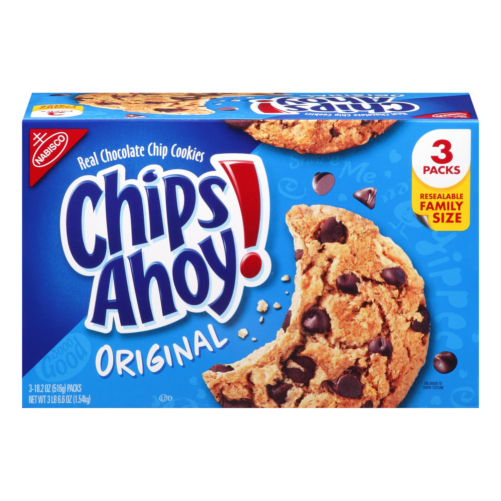 MONDELEZ-NABISCO 220-00425 Nabisco Chips Ahoy Cookies, 3.4-Lb Box