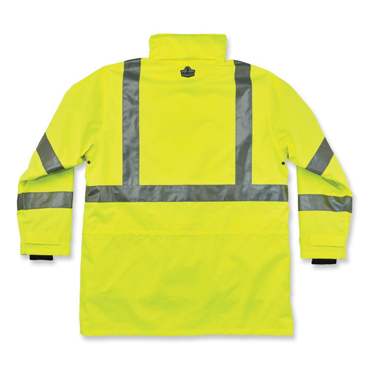 TENACIOUS HOLDINGS, INC. ergodyne® 24387 GloWear 8385 Class 3 Hi-Vis 4-in-1 Jacket, 3X-Large, Lime