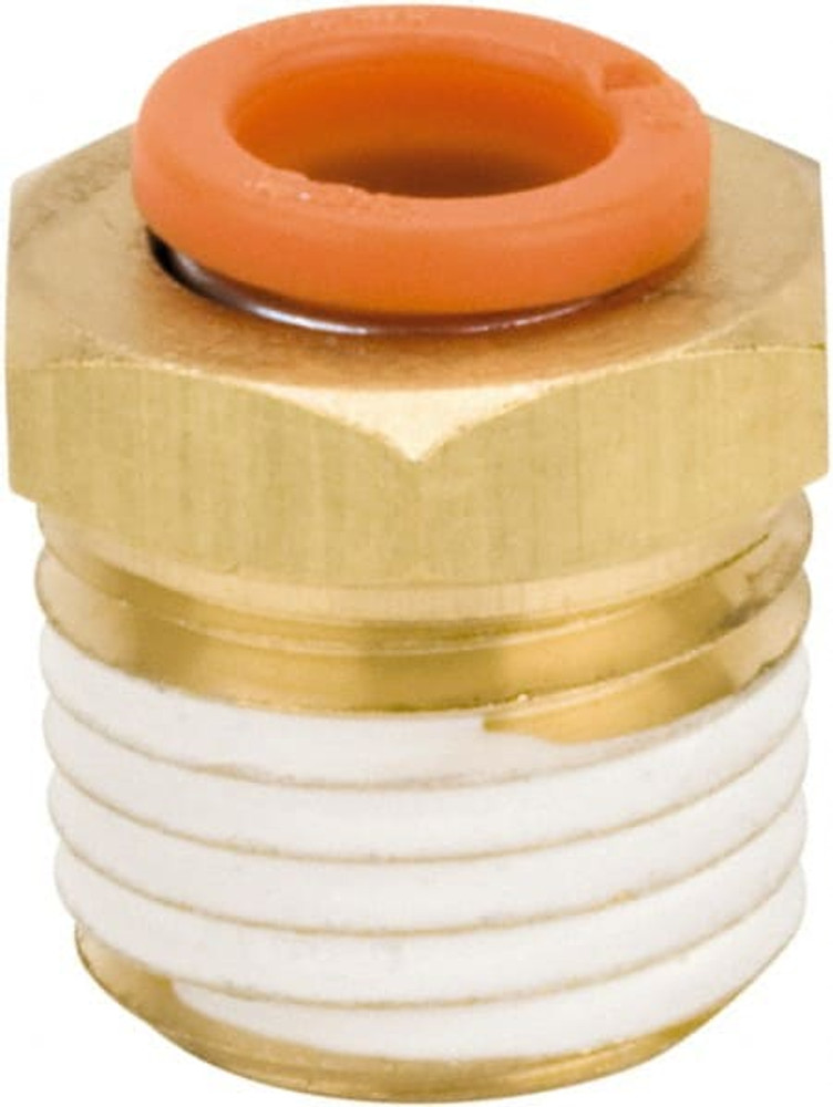 SMC PNEUMATICS KQ2H11-37AS Push-to-Connect Tube Fitting: Connector, 1/2" Thread, 3/8" OD