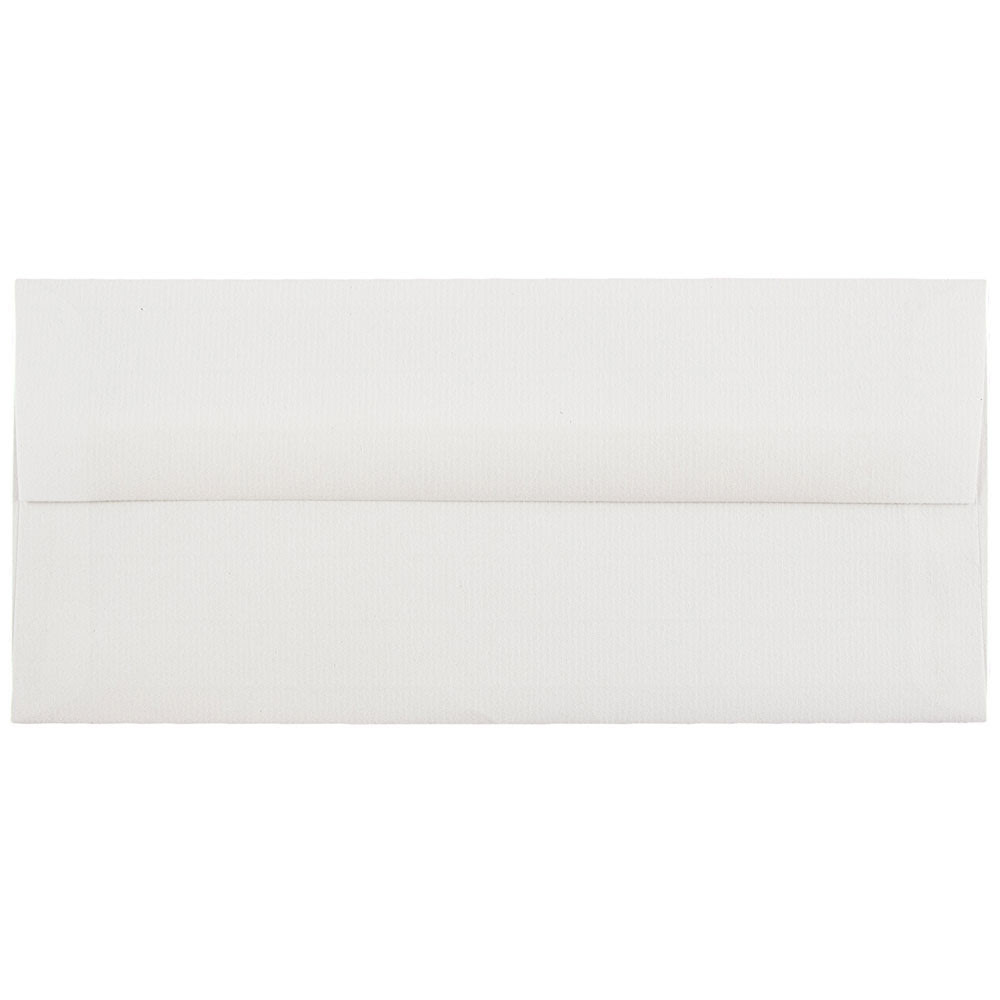 JAM PAPER AND ENVELOPE 191166 JAM PAPER #10 Business Strathmore Envelopes, 4 1/8in x 9 1/2in, Bright White Laid,Pack Of 25