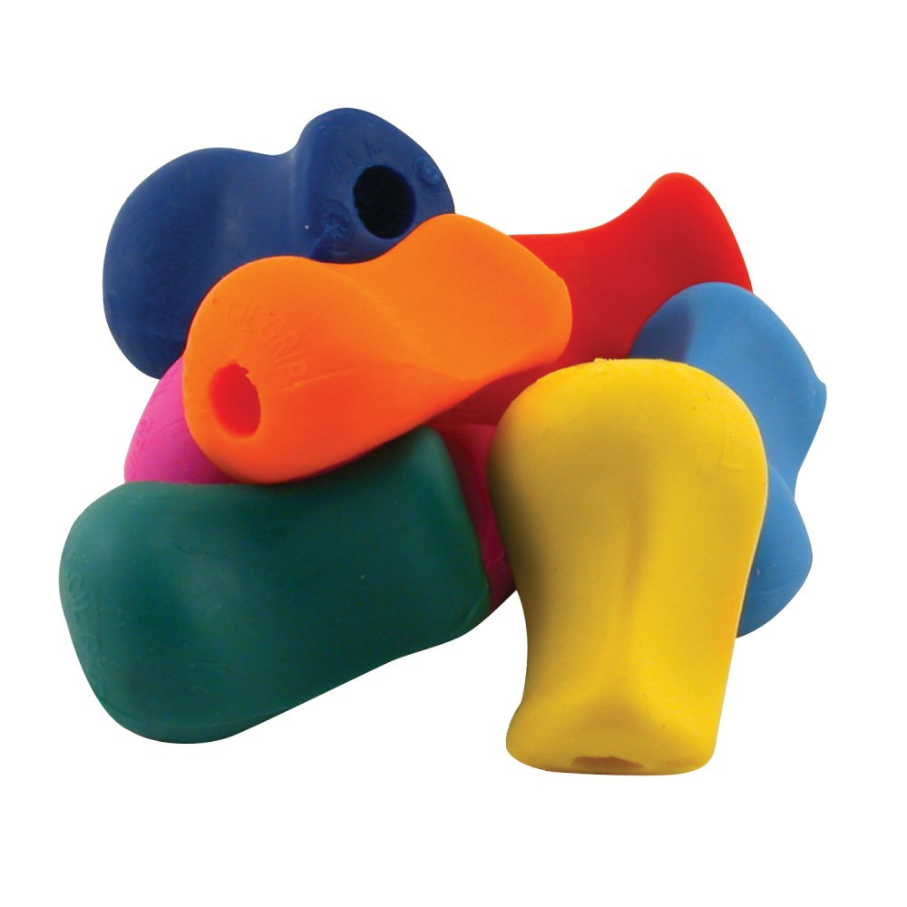 THE PENCIL GRIP TPG11172  Finger Fitted Pencil Grips, 1 1/2in, Assorted Colors, Pack Of 72