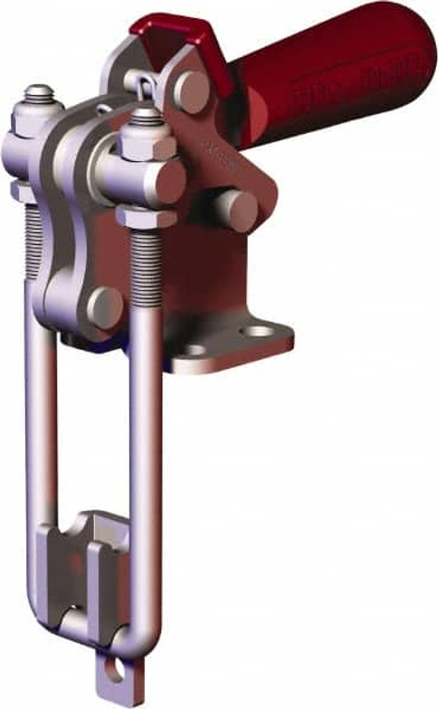 De-Sta-Co 334-R Pull-Action Latch Clamp: Vertical, 1,000 lb, U-Hook, Flanged Base