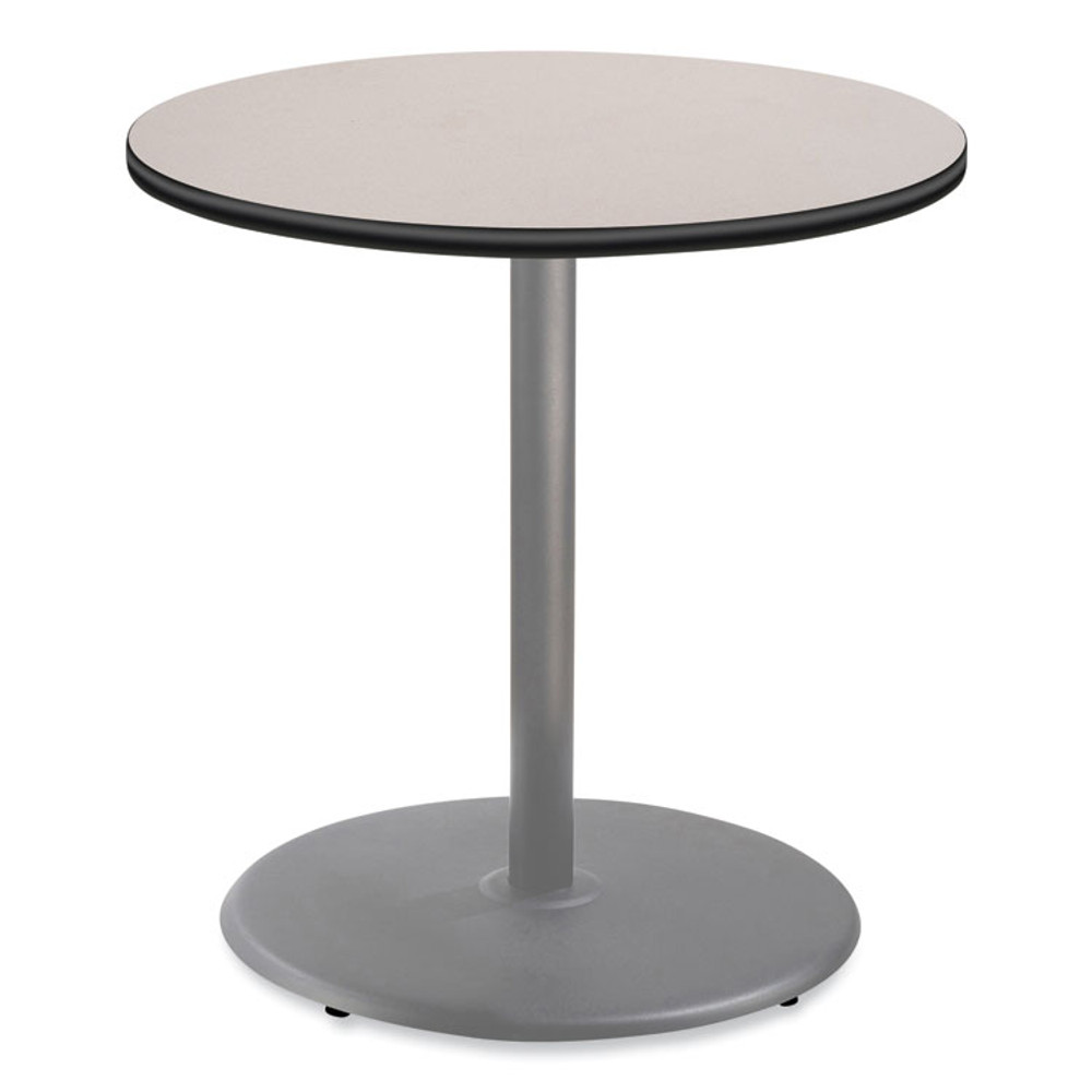 NATIONAL PUBLIC SEATING NPS® CG13636RC1GY Cafe Table, 36" Diameter x 36h, Round Top/Base, Gray Nebula Top, Gray Base